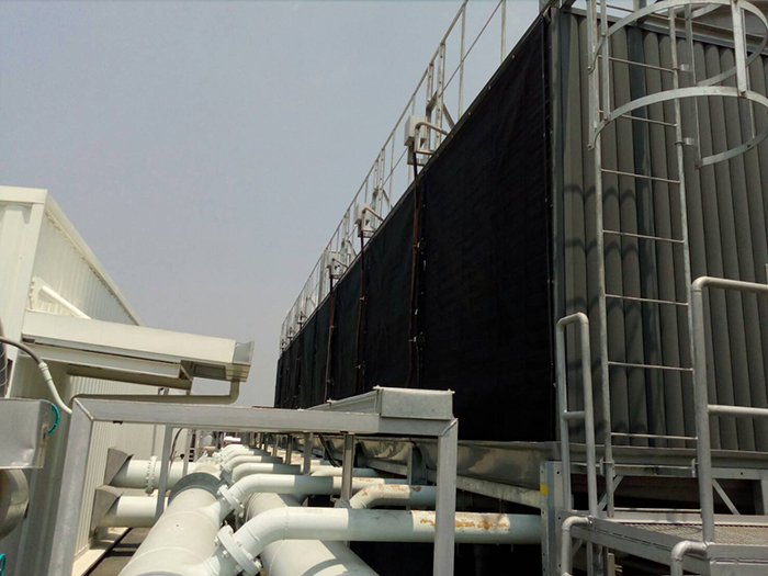 การติดตั้ง Air intake filter สำหรับ Cooling Tower ที่ Minebea บางปะอิน